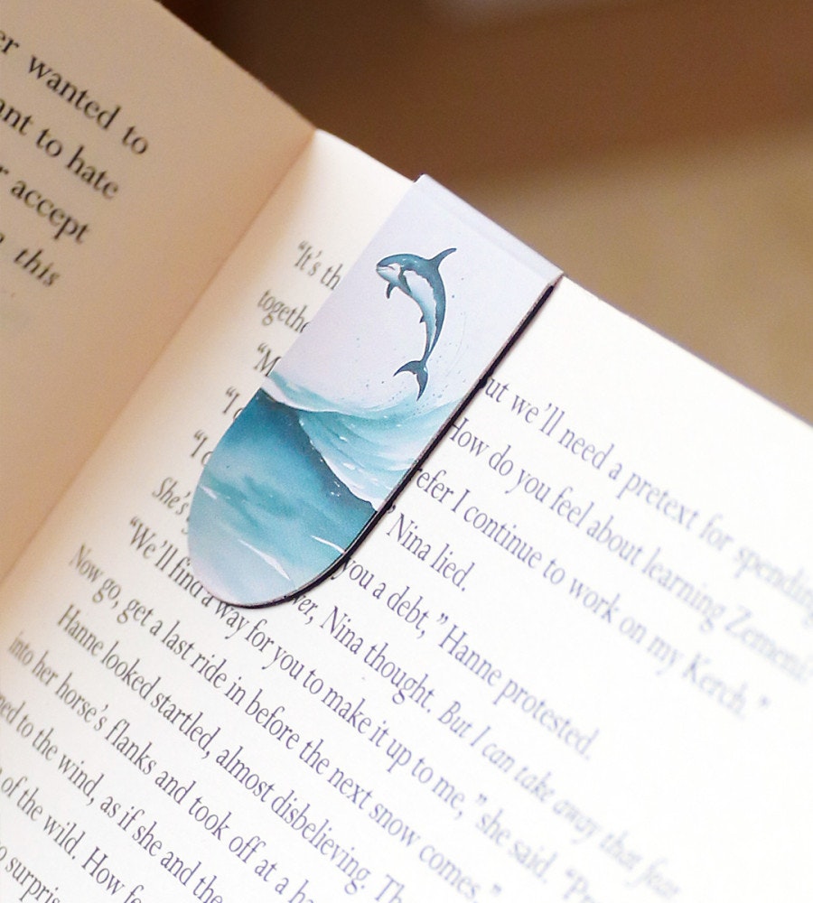 magnetbokmarken magnetbokmärken ocean stories 3-pack (gem) blå