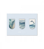magnetbokmarken magnetbokmärken ocean stories 3-pack (gem) blå