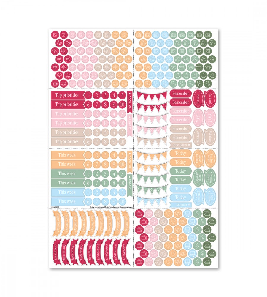klistermarke klistermärken stick to plan (minis) (minis) multicolor