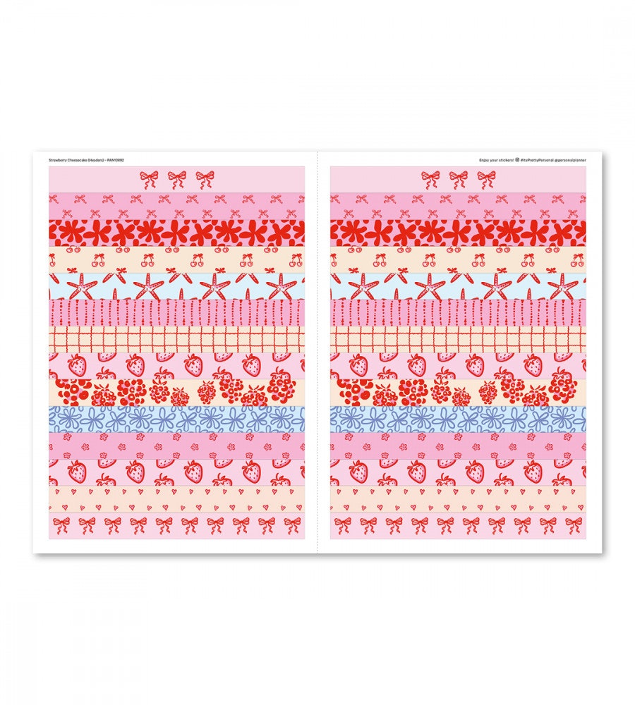 klistermarke klistermärken strawberry cheesecake (headers) (headers) multifärg