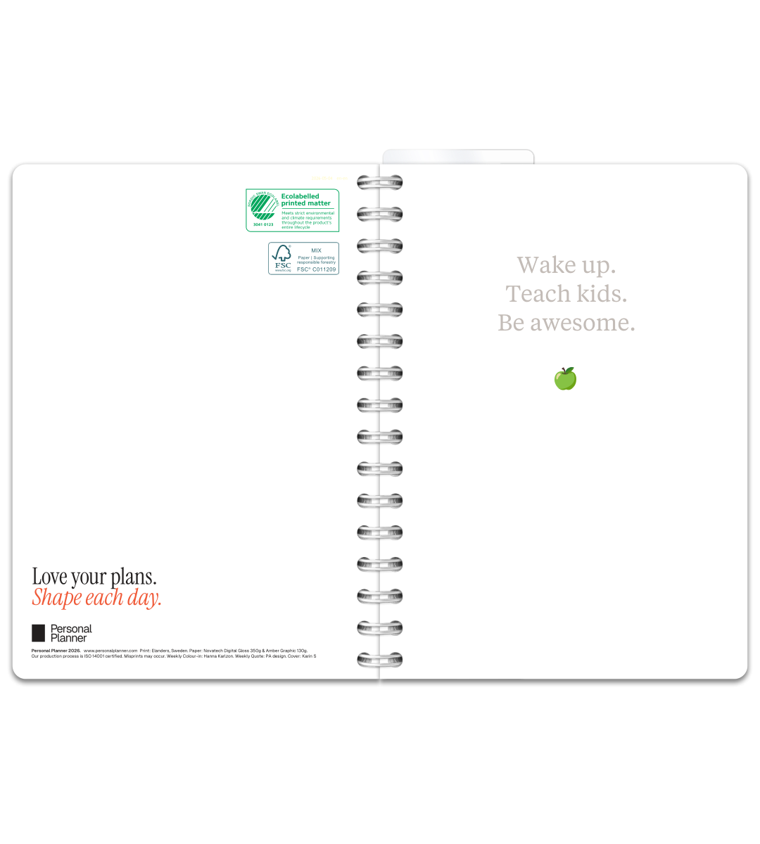 Spiral Binding A5 - Teacher Planner
