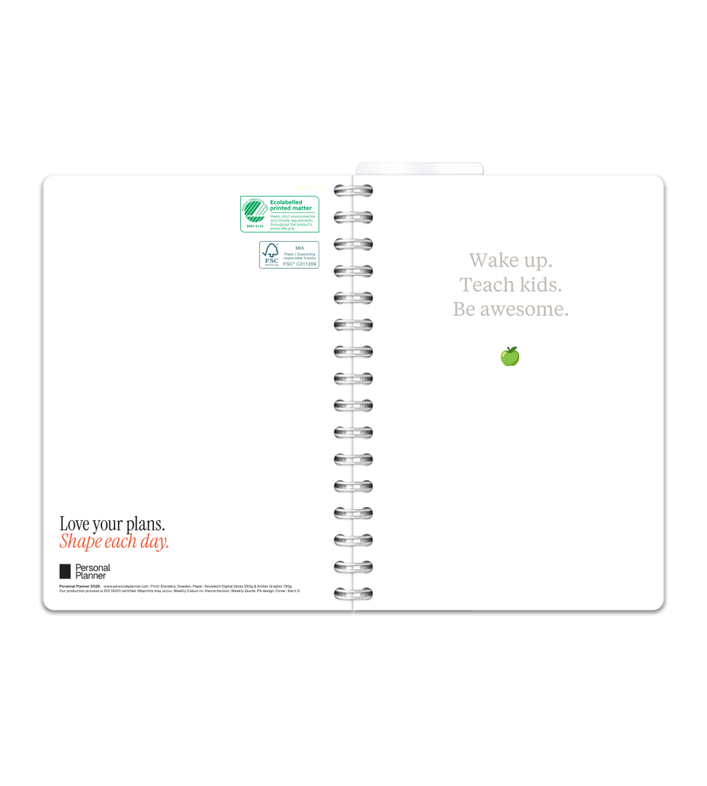 Spiral Binding A5 - Teacher Planner