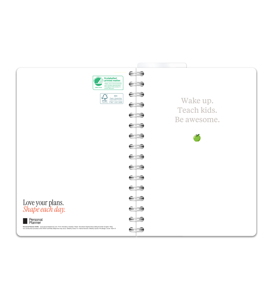 Spiral Binding A5 - Teacher Planner