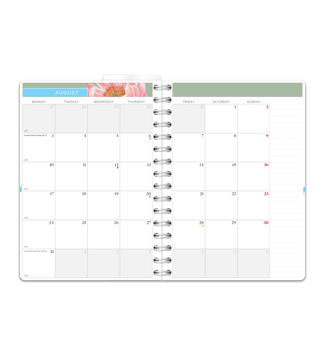Spiral Binding A5 - Teacher Planner