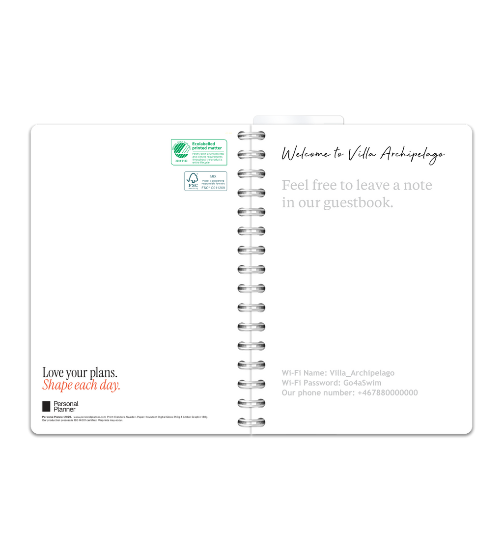 Spiral Binding A5 - Guest Book
