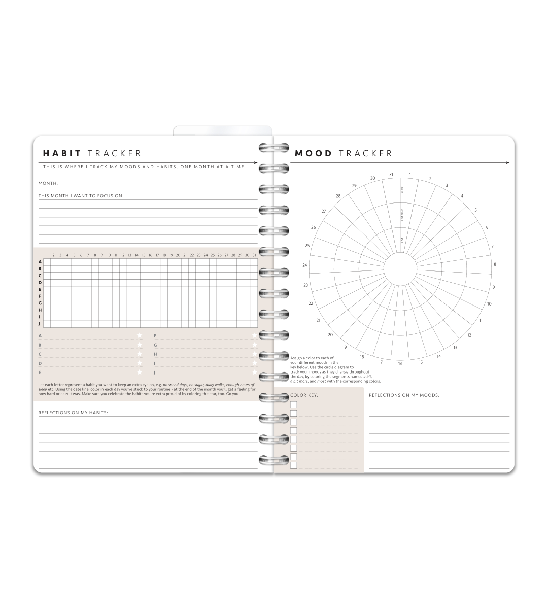 Spiral Binding A5 - Self-Care Journal