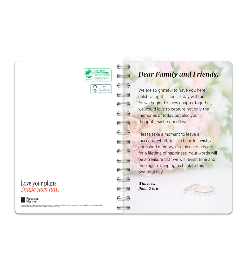 Spiral Binding A5 - Wedding Guest Book