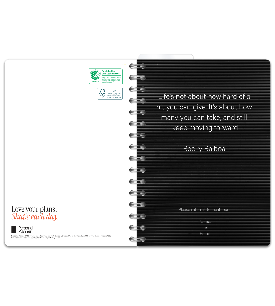 Spiral Binding A5 - Workout Planner