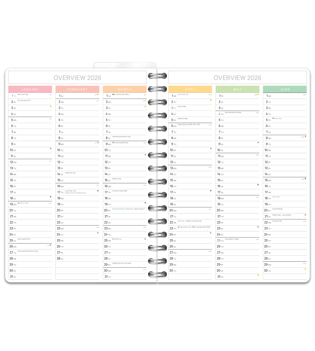 Spiral Binding A5 - Workout Planner