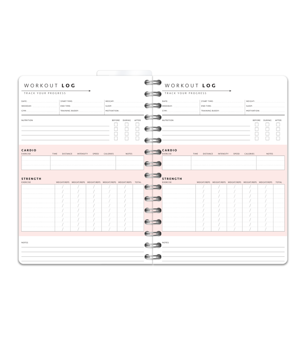 Spiral Binding A5 - Workout Planner