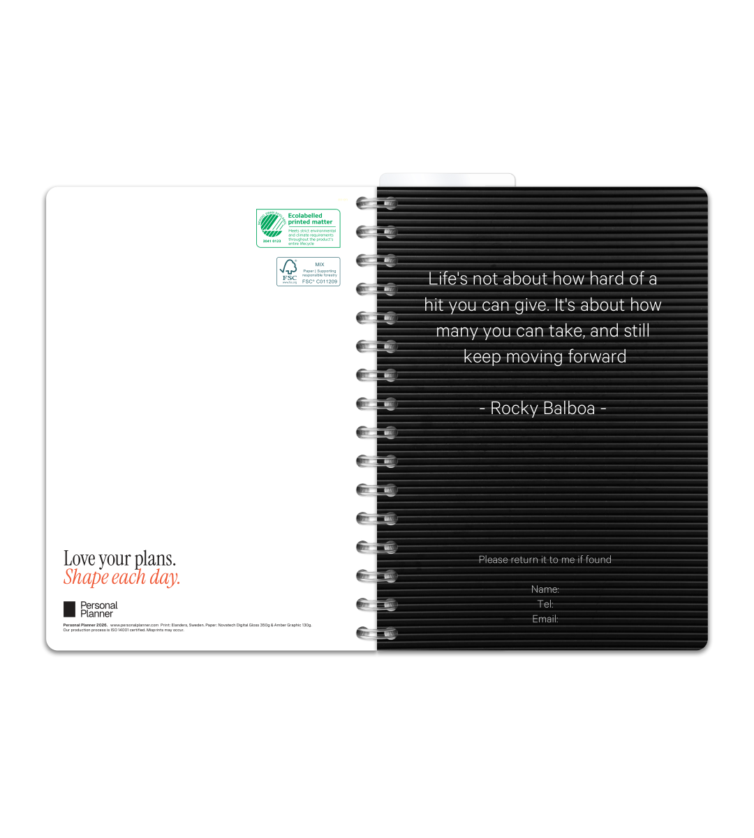 Spiral Binding A5 - Workout Planner