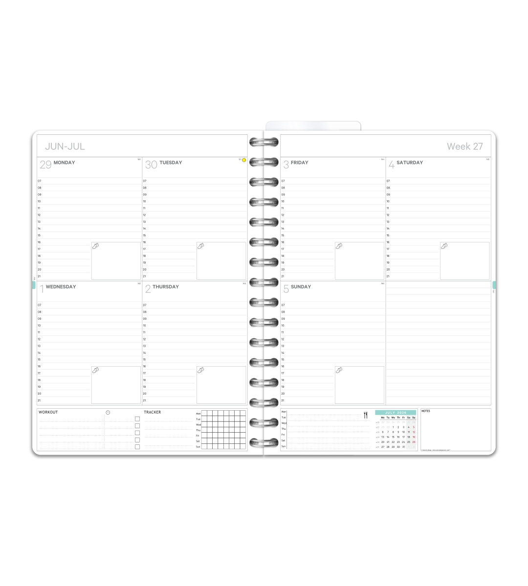 Spiral Binding A5 - Workout Planner
