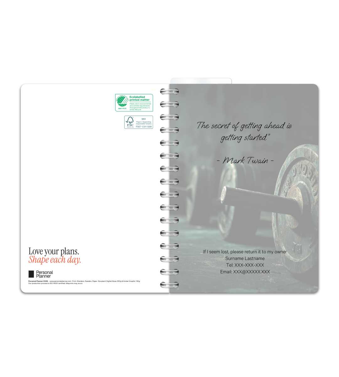 Spiral Binding A5 - Workout Journal