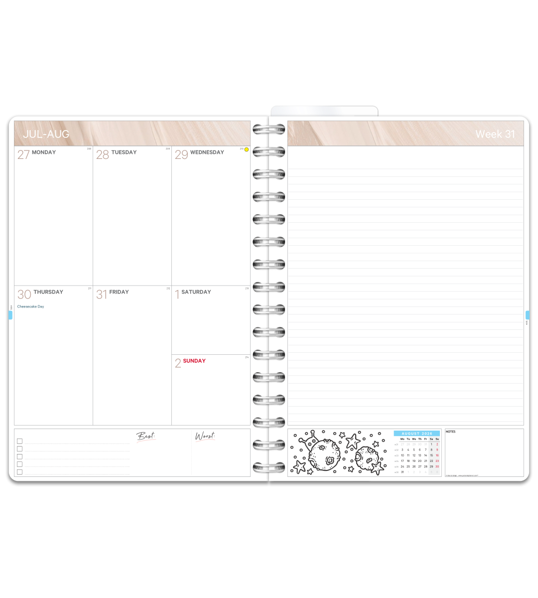 Spiral Binding A5 - Student Planner