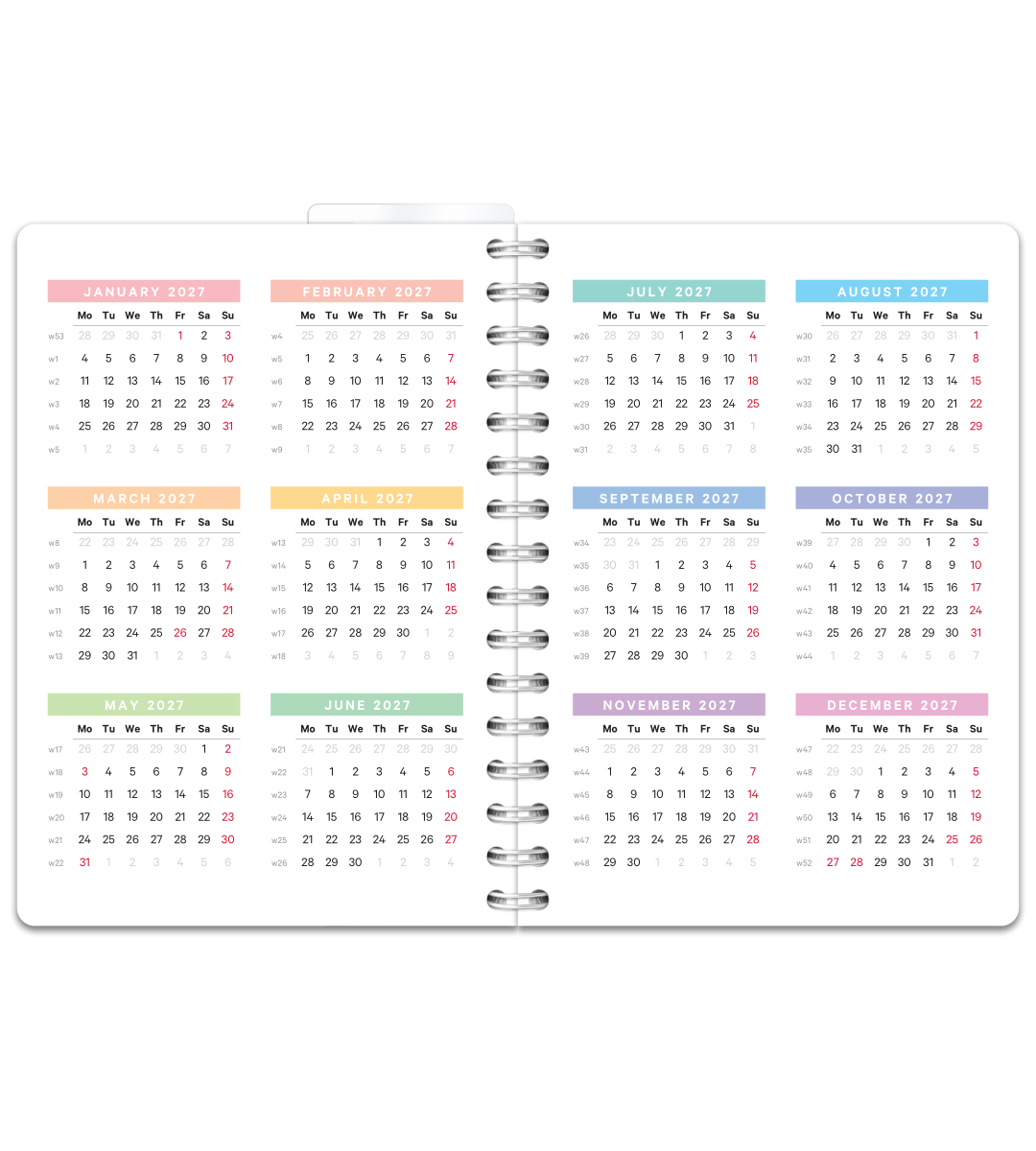 Spiral Binding A5 - Student Planner
