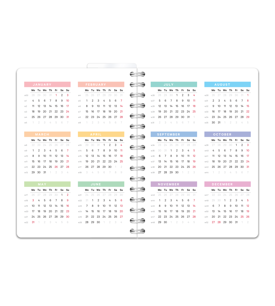 Spiral Binding A5 - Student Planner