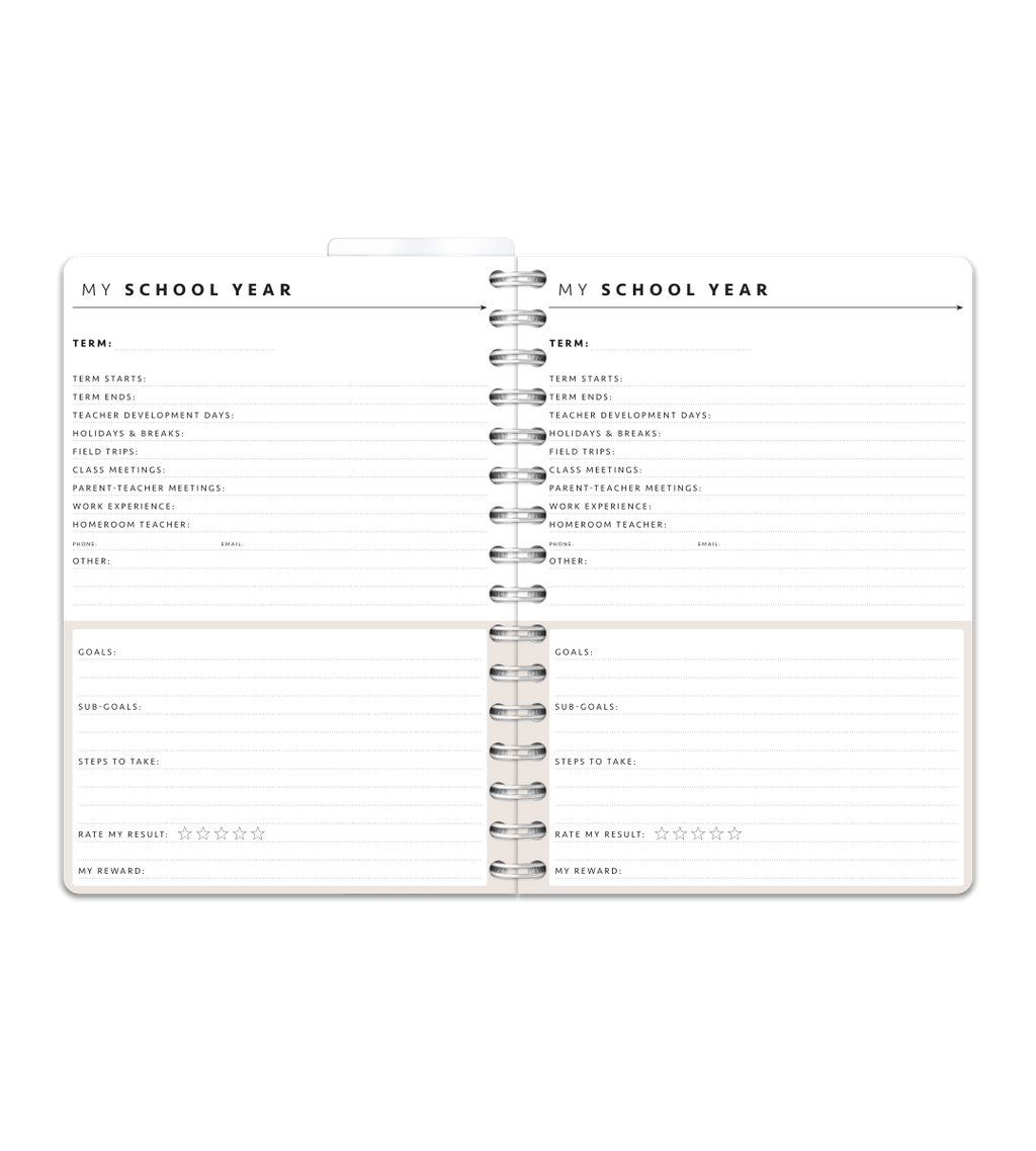 Spiral Binding A5 - Student Planner
