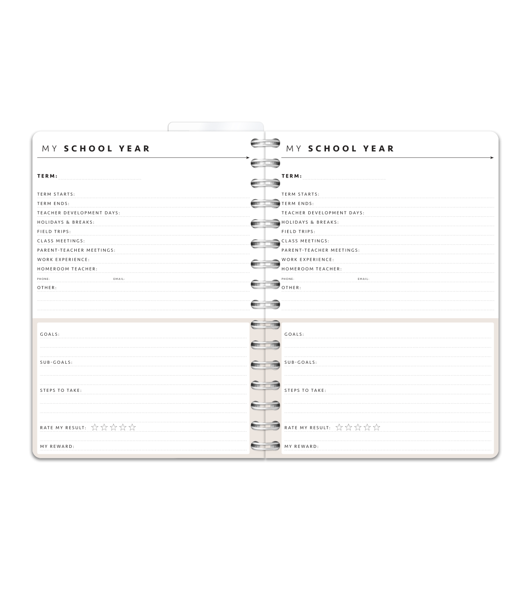 Spiral Binding A5 - Student Planner