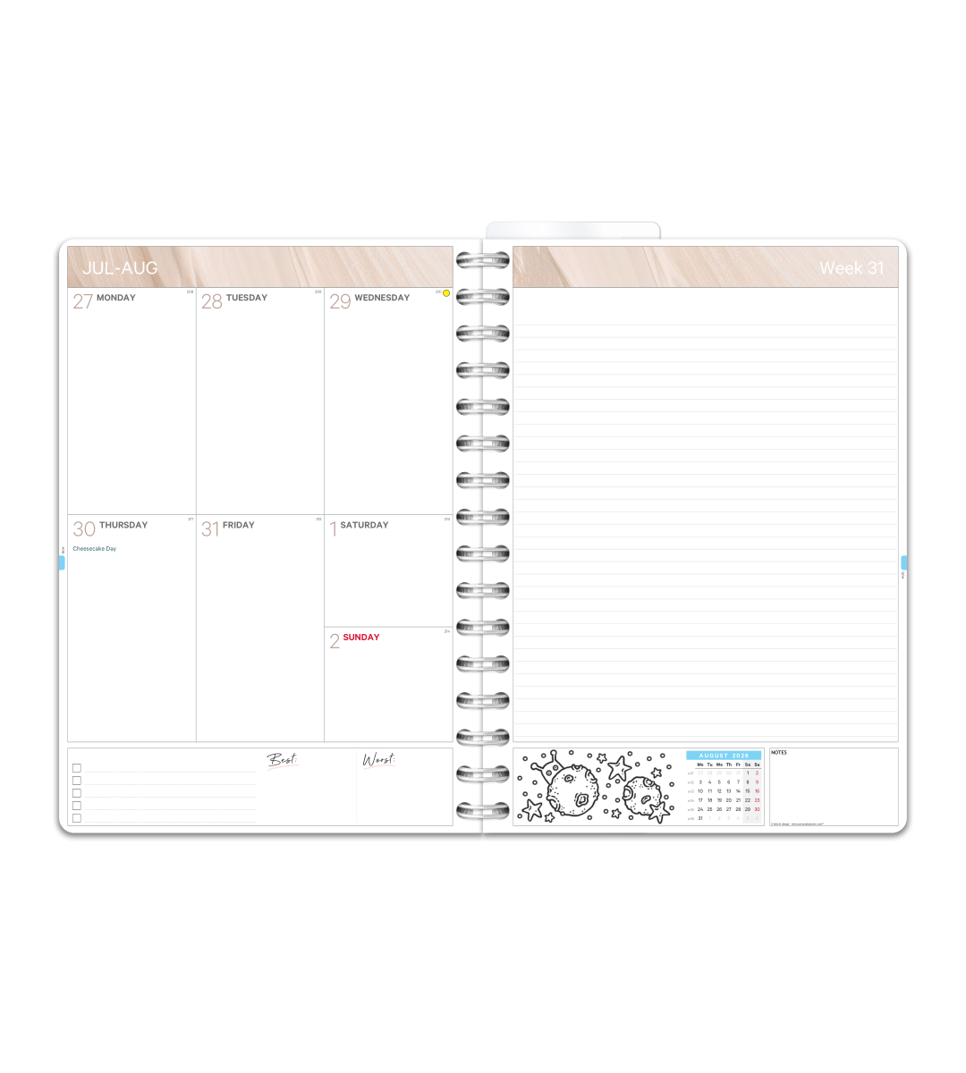Spiral Binding A5 - Student Planner