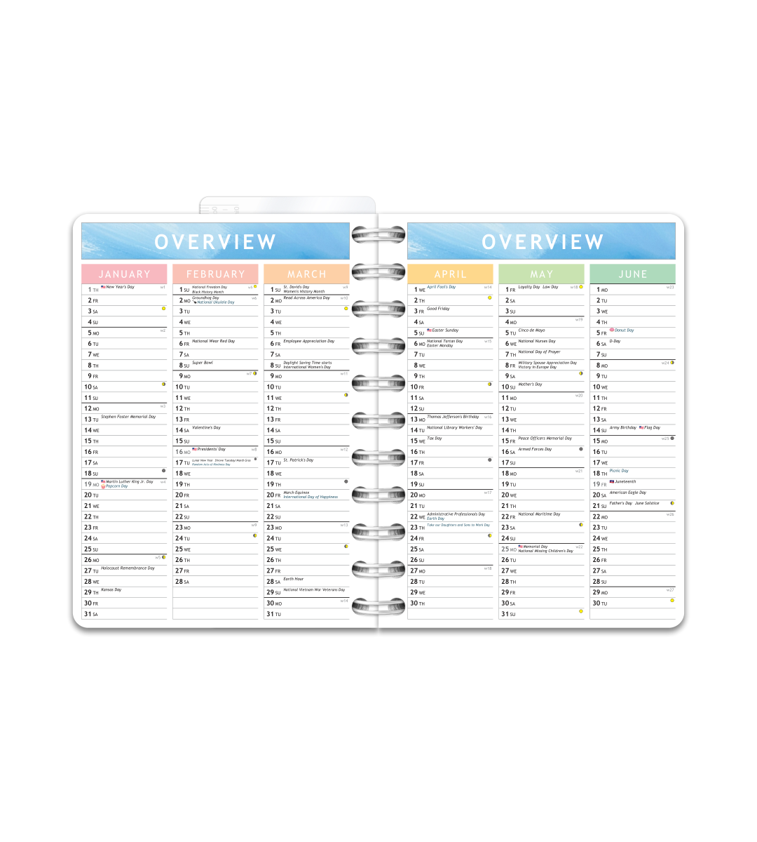 Planner Smart Design - Spiral Binding Small/A6 