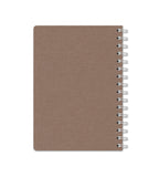 Notebook Brown Canvas - Spiral Bound A5 