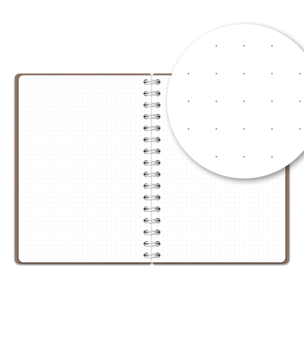 Notebook Brown Canvas - Spiral Bound A5 