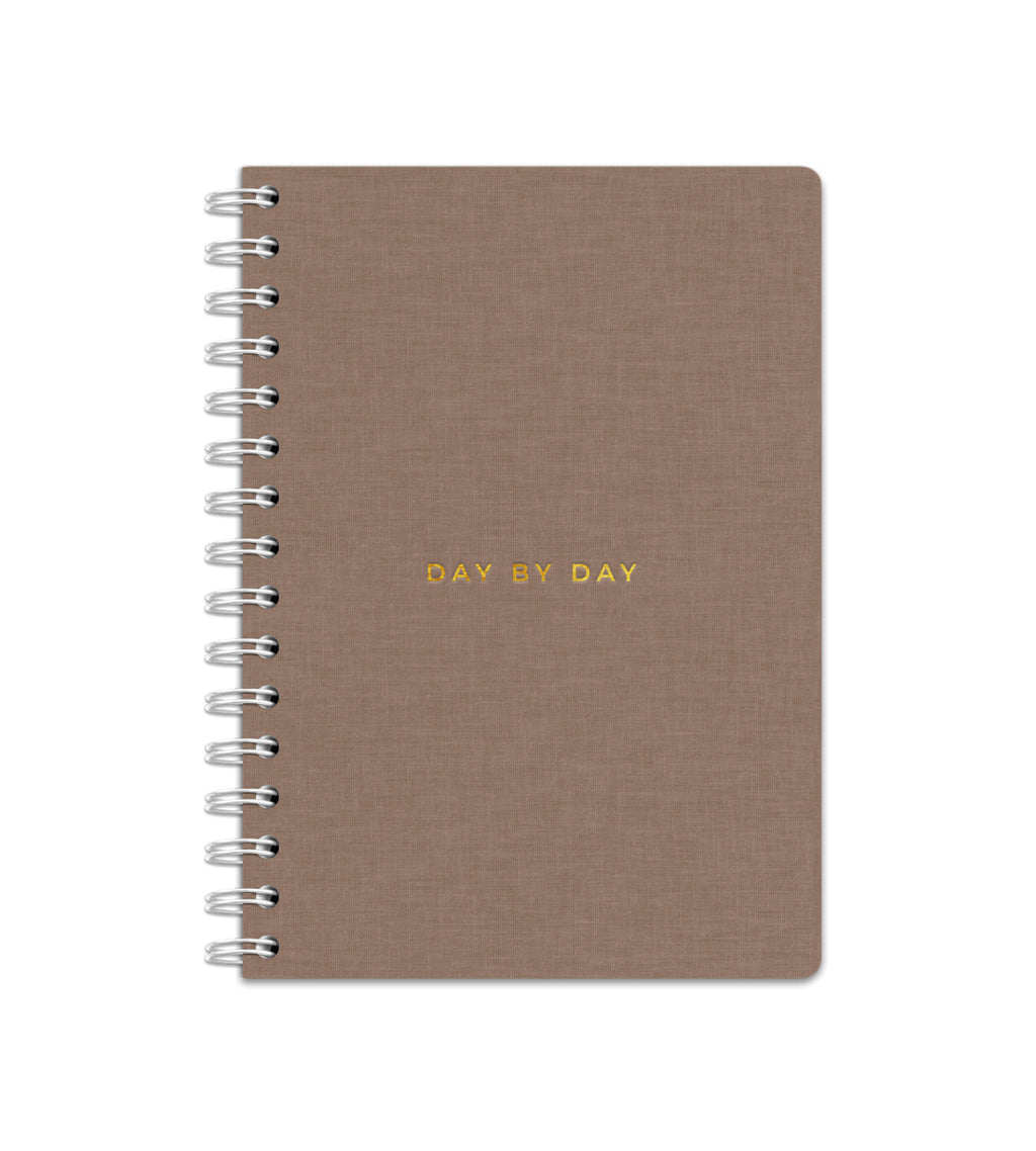 Notebook Brown Canvas - Spiral Bound A5 