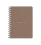 Notebook Brown Canvas - Spiral Bound A5 