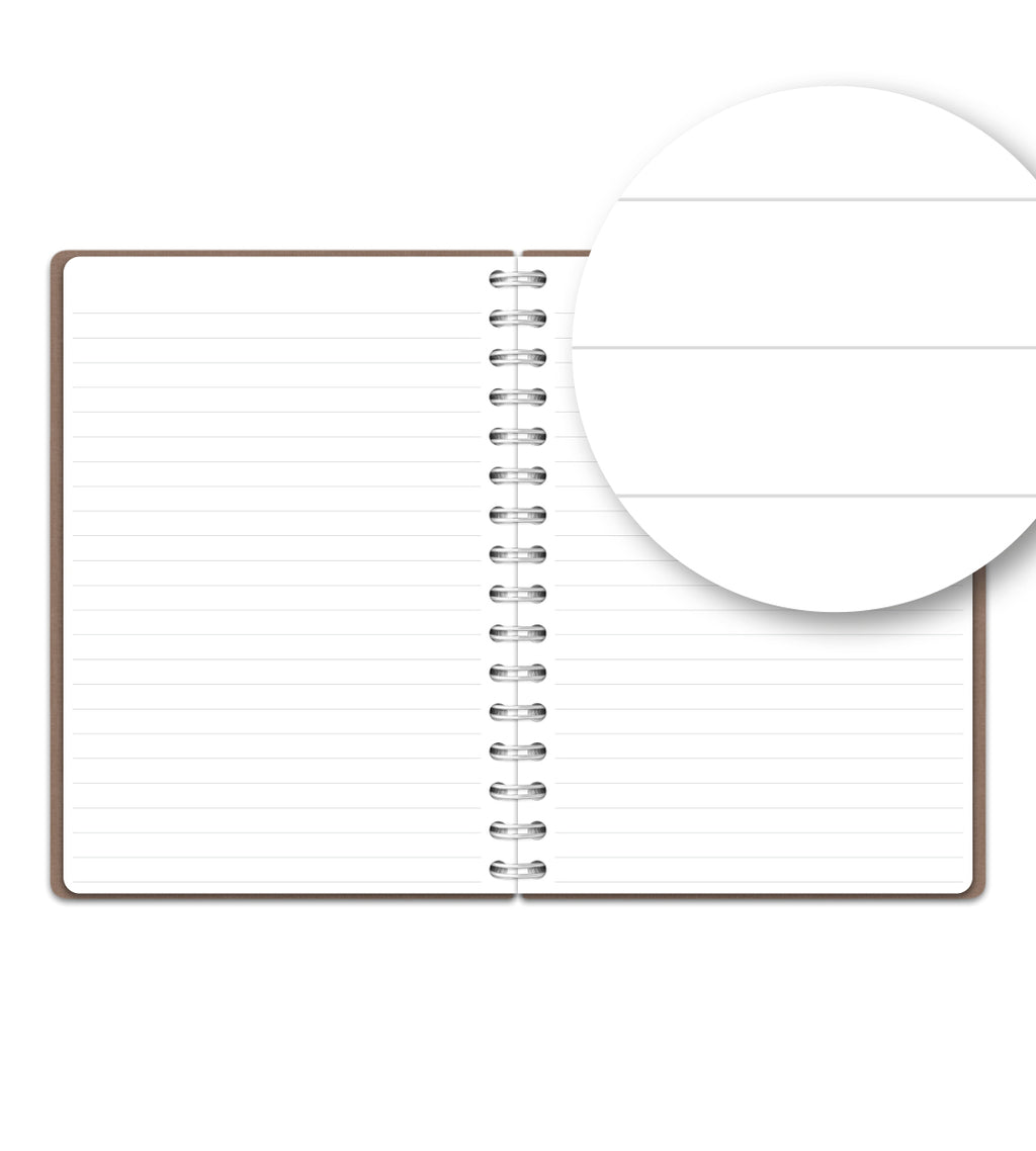 Notebook Brown Canvas - Spiral Bound A5 