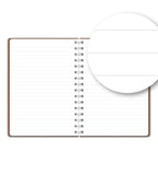 Notebook Brown Canvas - Spiral Bound A5 
