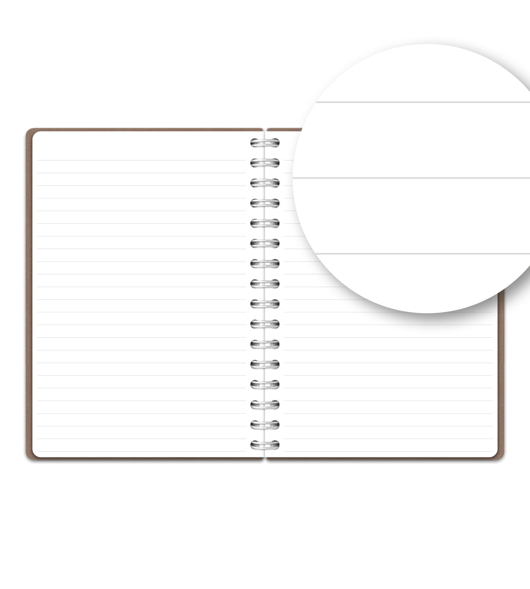 Notebook Brown Canvas - Spiral Bound A5 