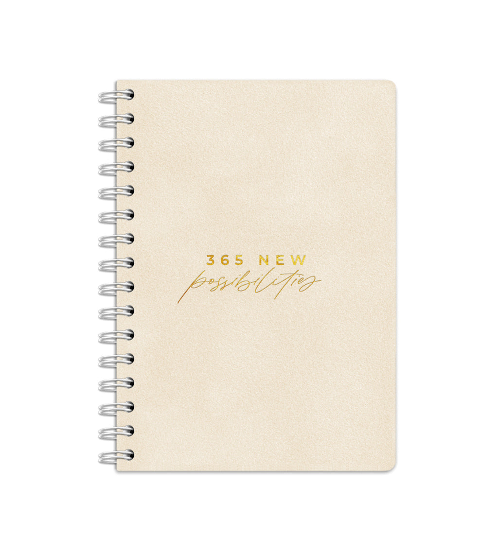 Notebook Cream Suede - Spiral Bound A5 