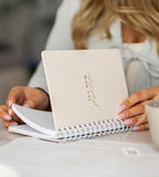 Notebook Cream Suede - Spiral Bound A5 