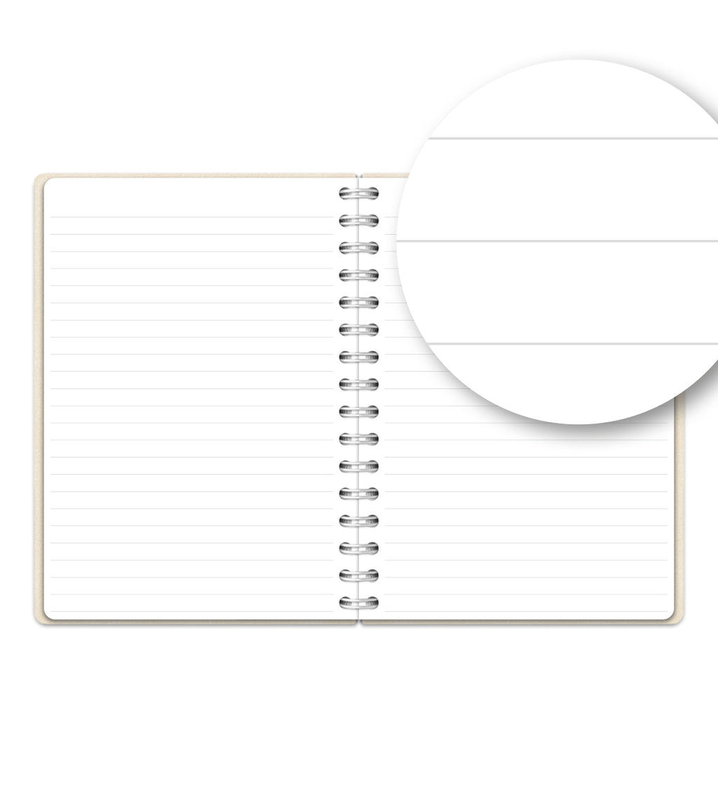 Notebook Cream Suede - Spiral Bound A5 