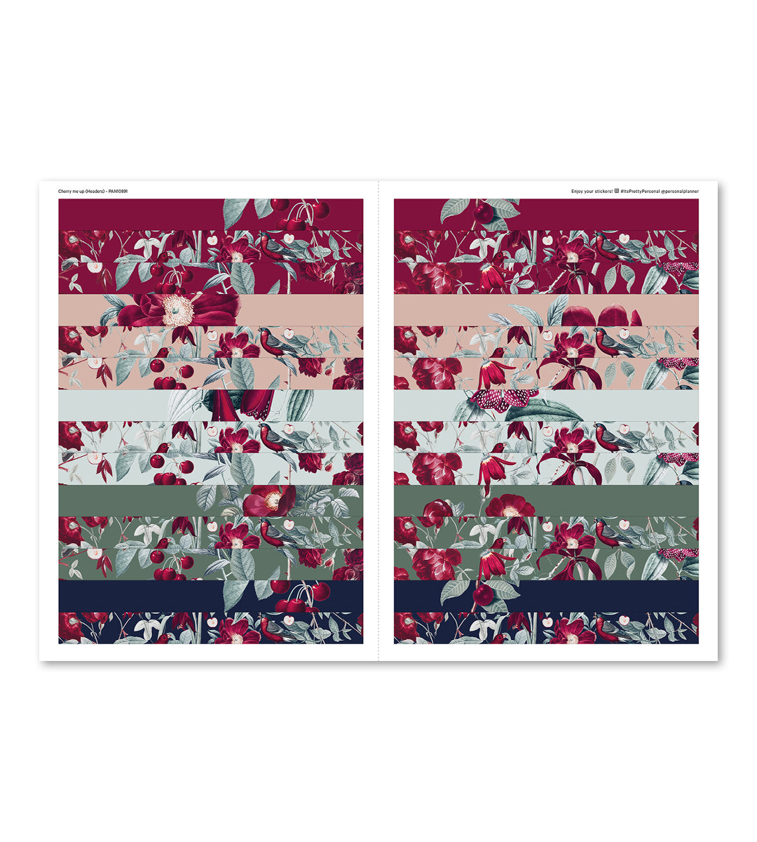 Kit - Cherry me up for planner - sizes A5, A4