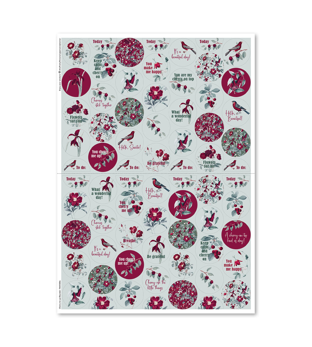 Kit - Cherry me up for planner - sizes A5, A4