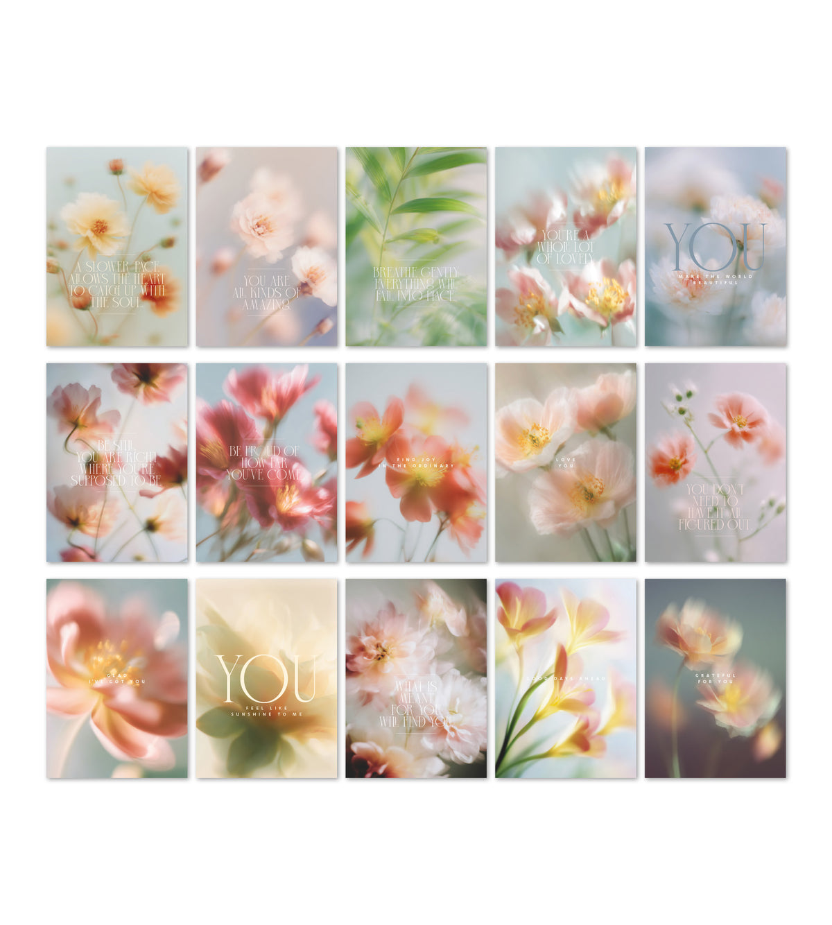 Cards / Mini Posters A6 - Flourishing Dreams, Pack of 15 