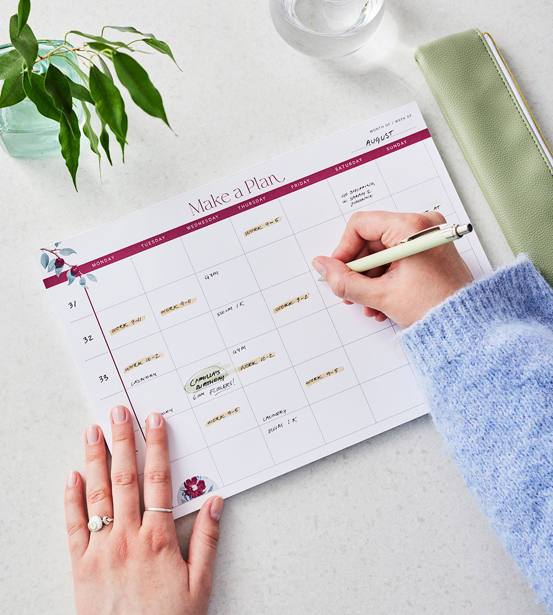 Desk Pad Planner - Monthly Overview A4