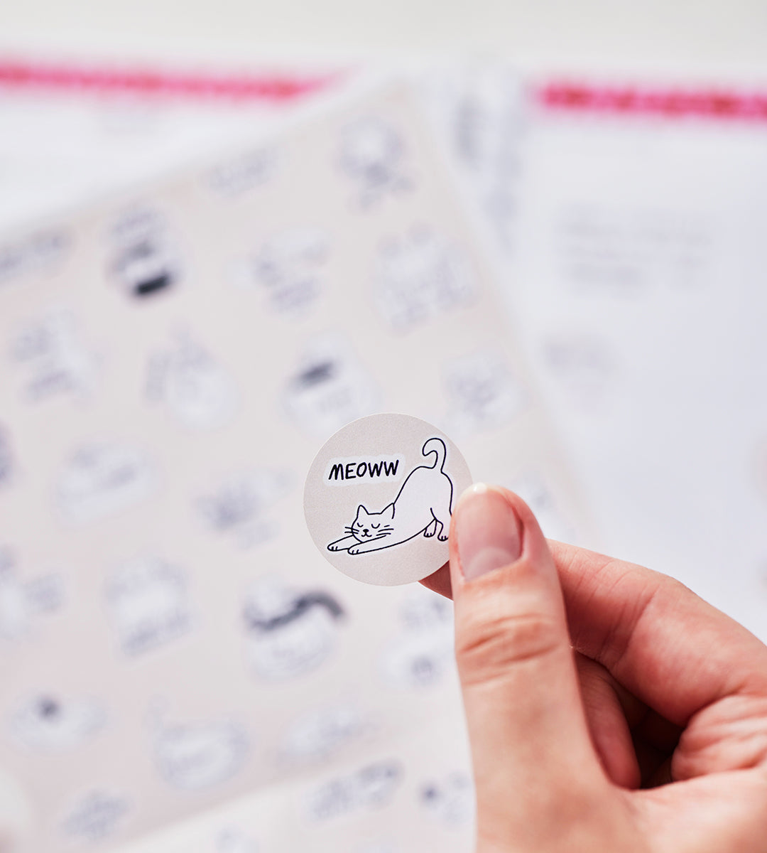 Stickers - Cats & Coffee (Rounds)
