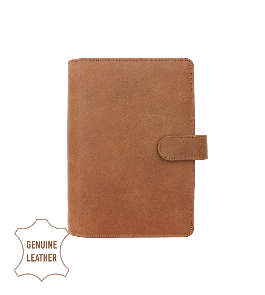 Ring Binder - Leather for Organizer - Personal - Cognac