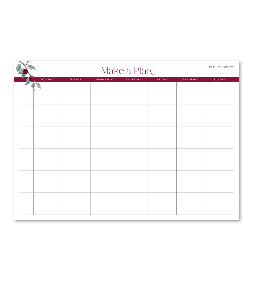 Desk Pad Planner - Monthly Overview A4
