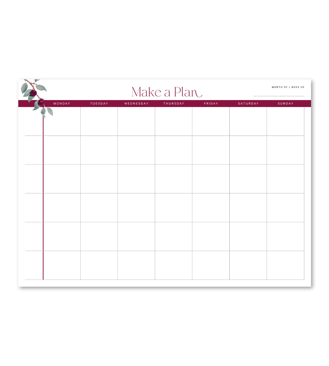 Desk Pad Planner - Monthly Overview A4