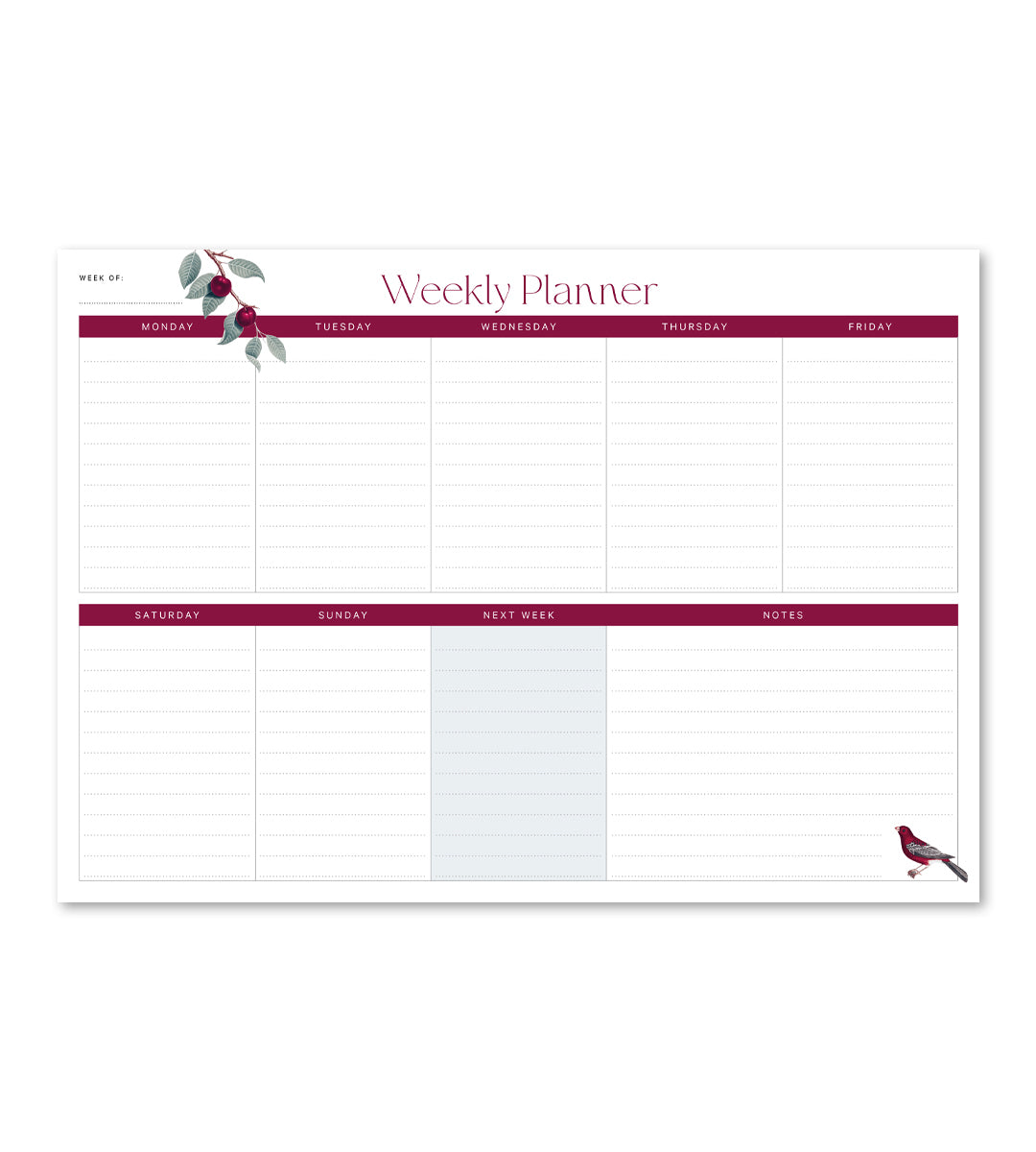 Desk Pad Planner - Weekly A4