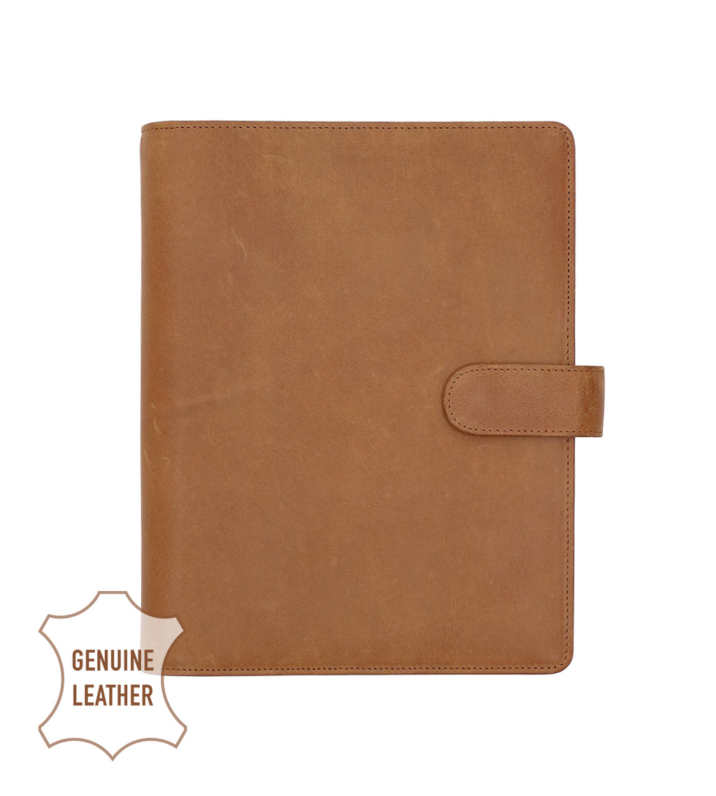 Ring Binder - Leather for Organizer - A5 - Cognac