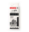 Fineliner - Uni Pin 5 Pack - Black