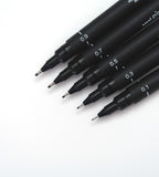 Fineliner - Uni Pin 5 Pack - Black