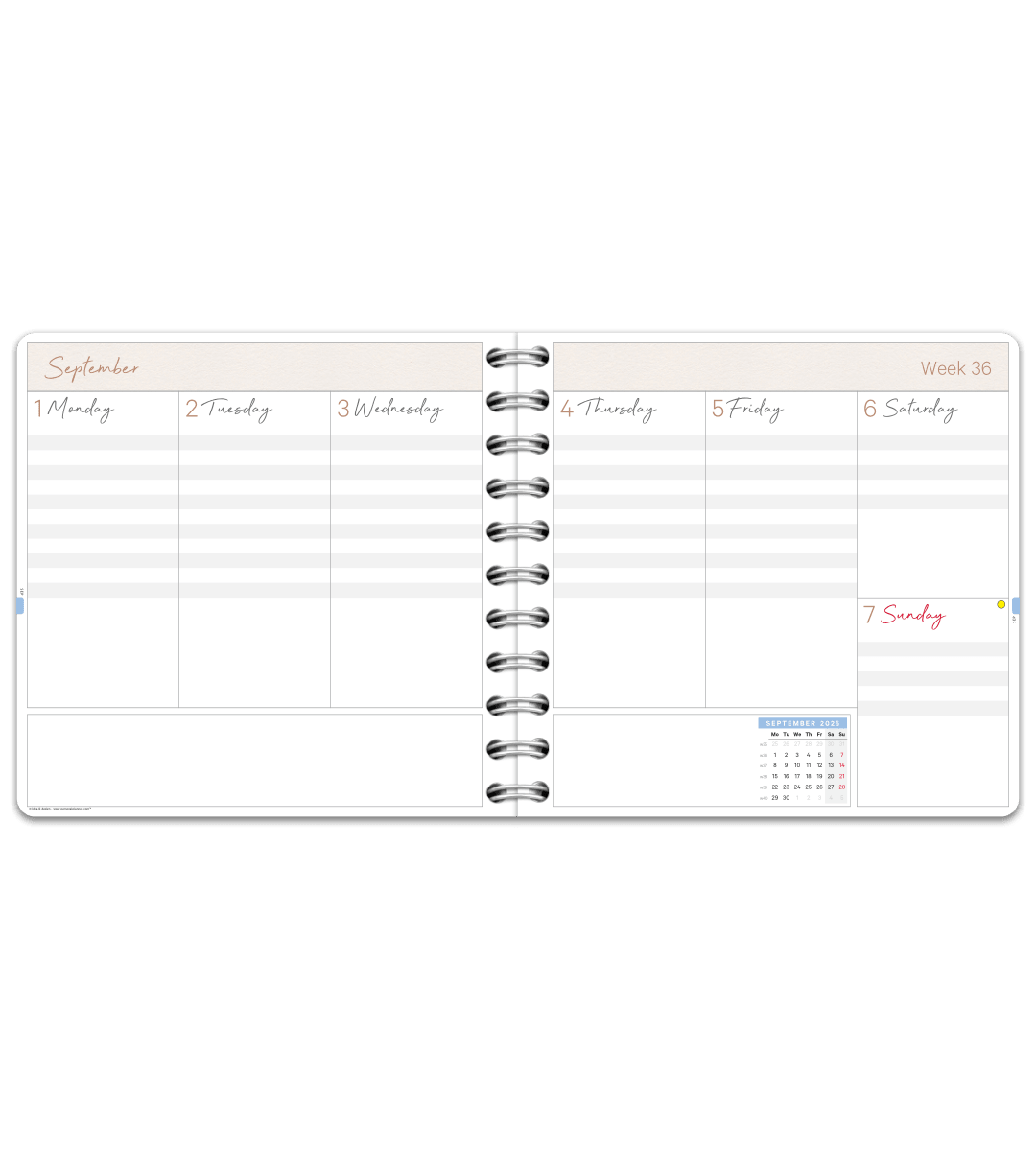 Almanacka - Spiralbindning Mellan - Personal Planner