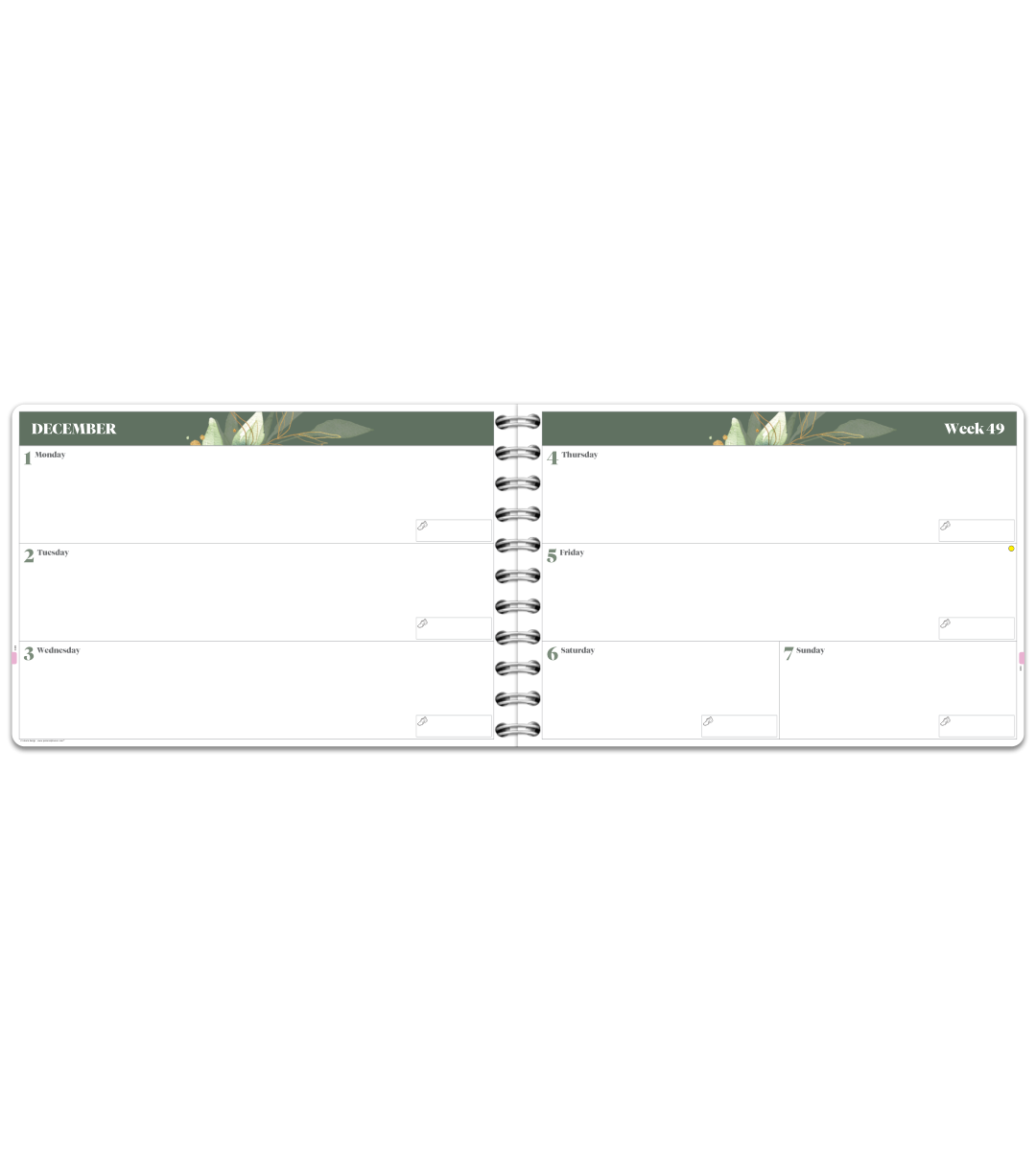 Planner - Spiral Binding Wide