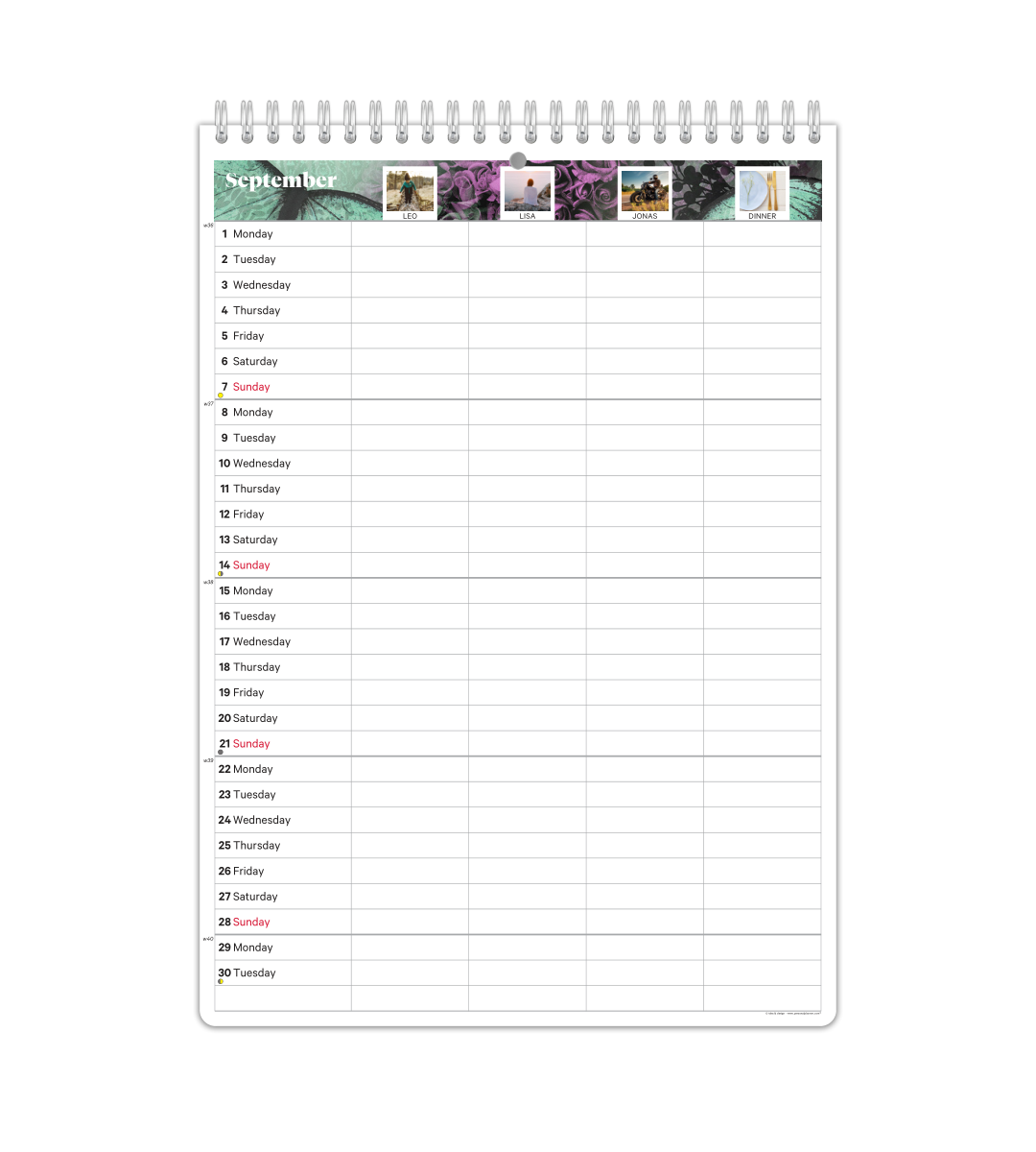 Family Planner - Monthly