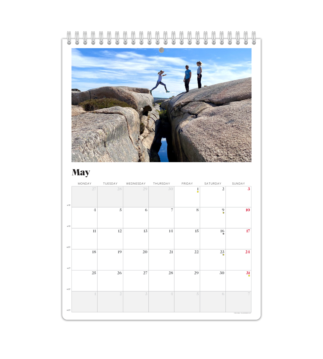 Photo Calendar - Monthly Overview
